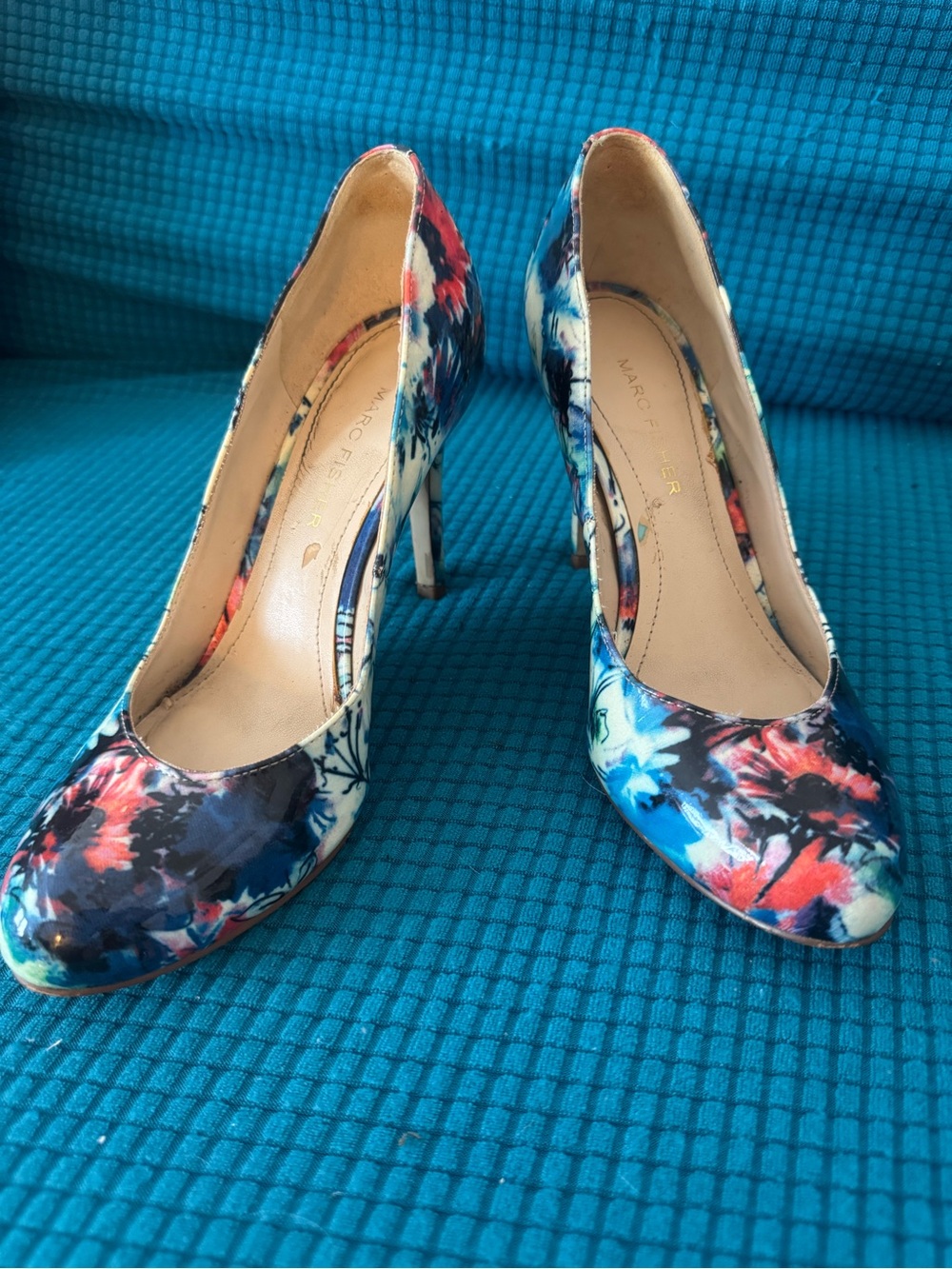 Marc Fisher Floral Watercolor Stiletto Pumps Heels